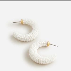 Chunky beaded hoop earrings